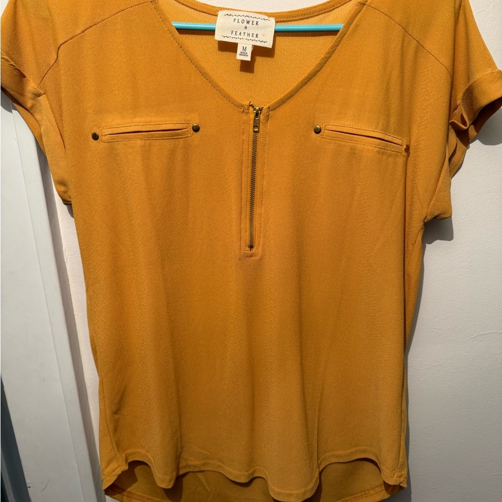 Mustard Yellow Women's Top
